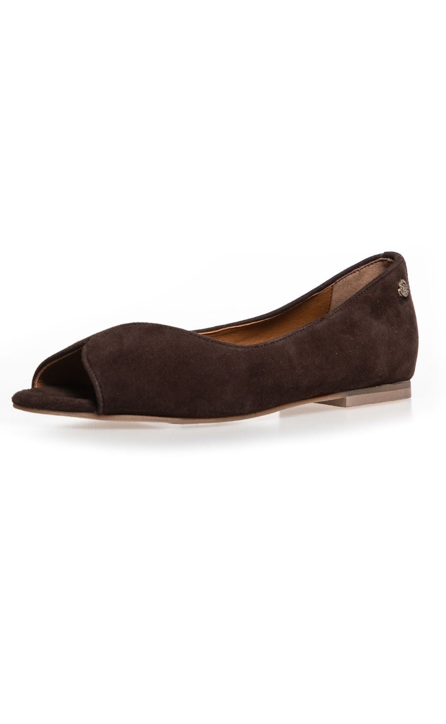 Copenhagen Shoes Ballerinaer Like Melody Plain Dark Brown