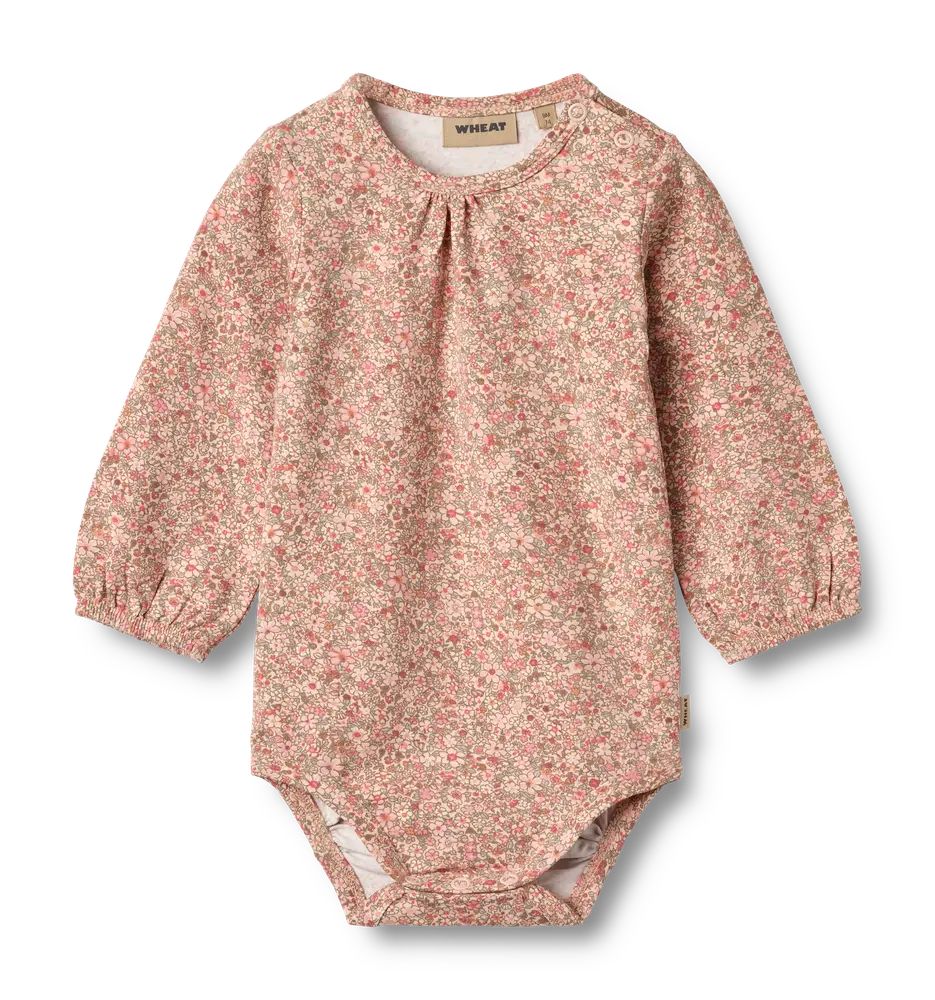 Elmine Body Langærmet Rose Dust Flower Meadow år