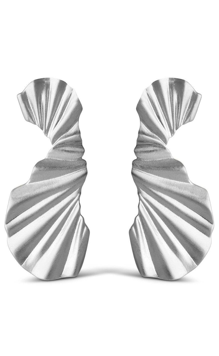 Enamel Copenhagen øreringe Big Wave Silver Colour