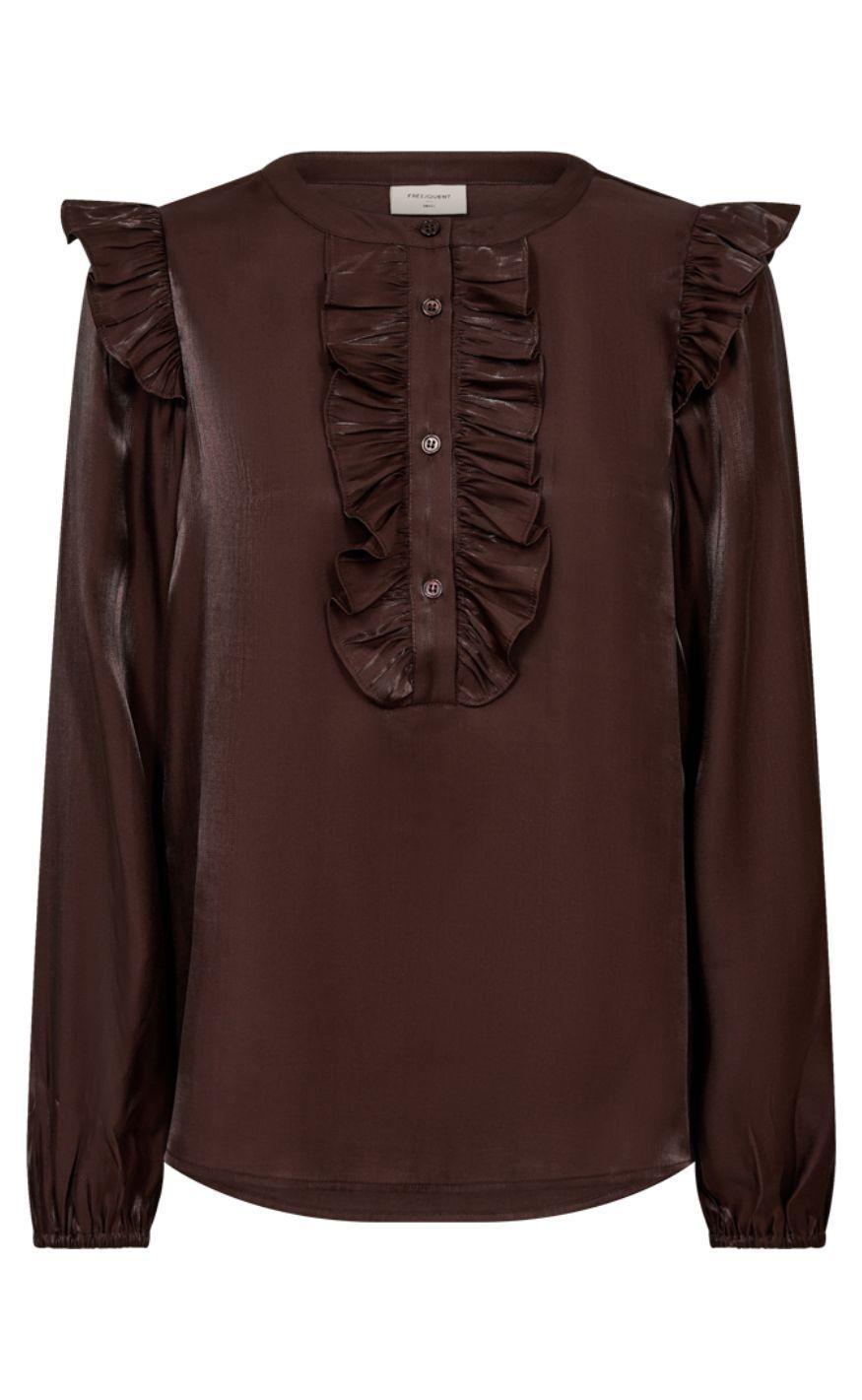Freequent Bluse Naron Coffee Bean