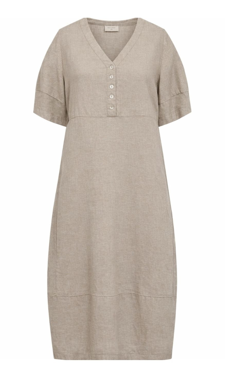 Freequent Kjole Lava Ss -neck Sand Melange