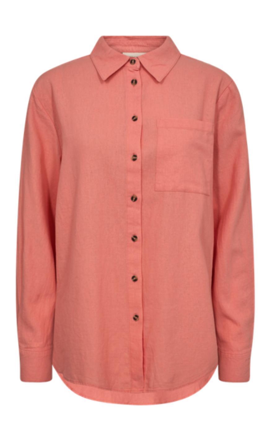 Freequent Skjorte Lava Simple Burnt Coral