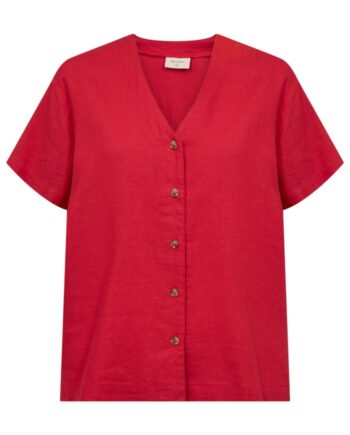 Freequent Skjorte Lava Ss  -neck True Red