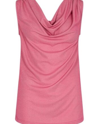 Freequent Top Glit Fuchsia Pink