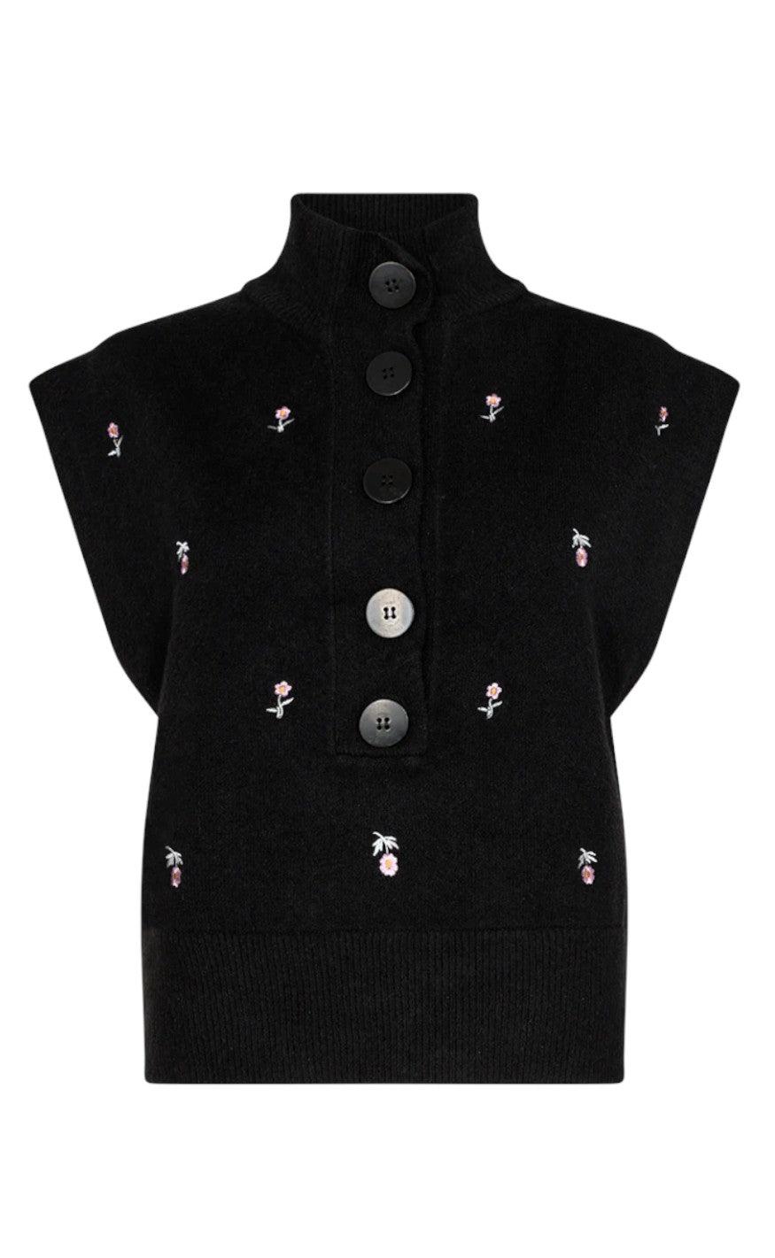 Freequent Vest Bila Black Lavender
