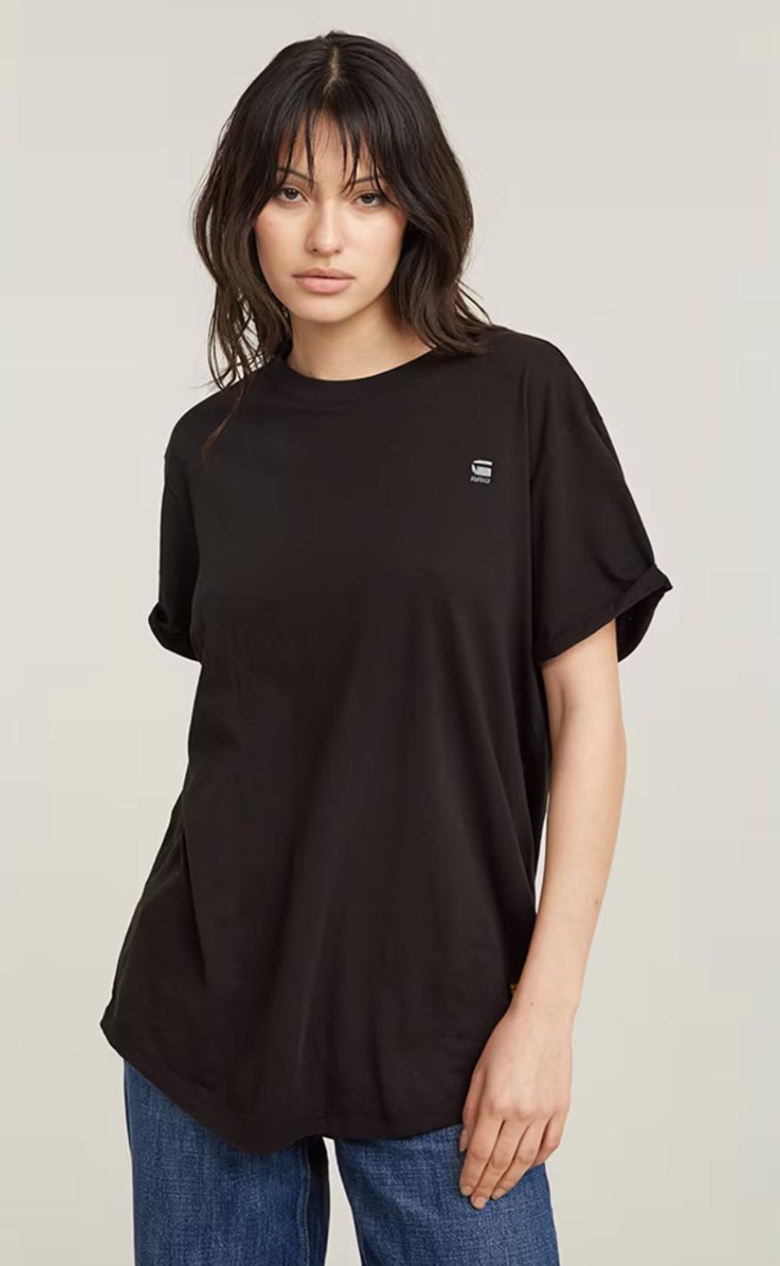 -star  -shirt Lash Fem Loose Dk Black