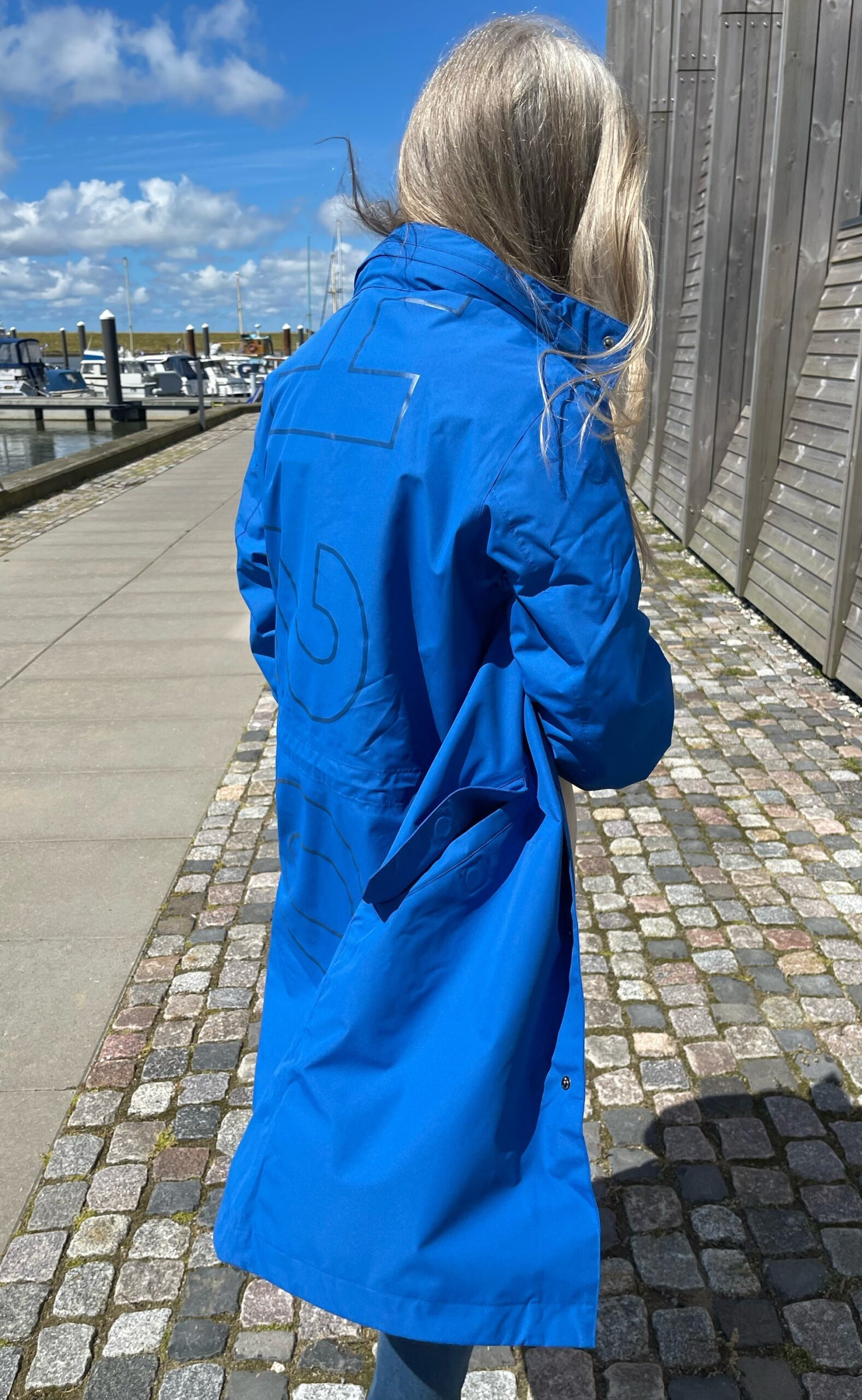 H2o Regnjakke Rømø Long Unisex Blue