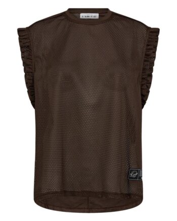 Haute   39 Amitié Top Drift Frill Mocca