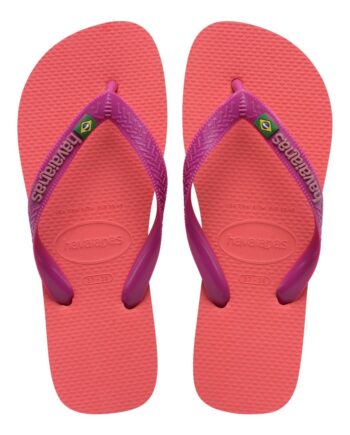 Havaianas Klipklapper   Sandal Brasil Logo Coral Pink