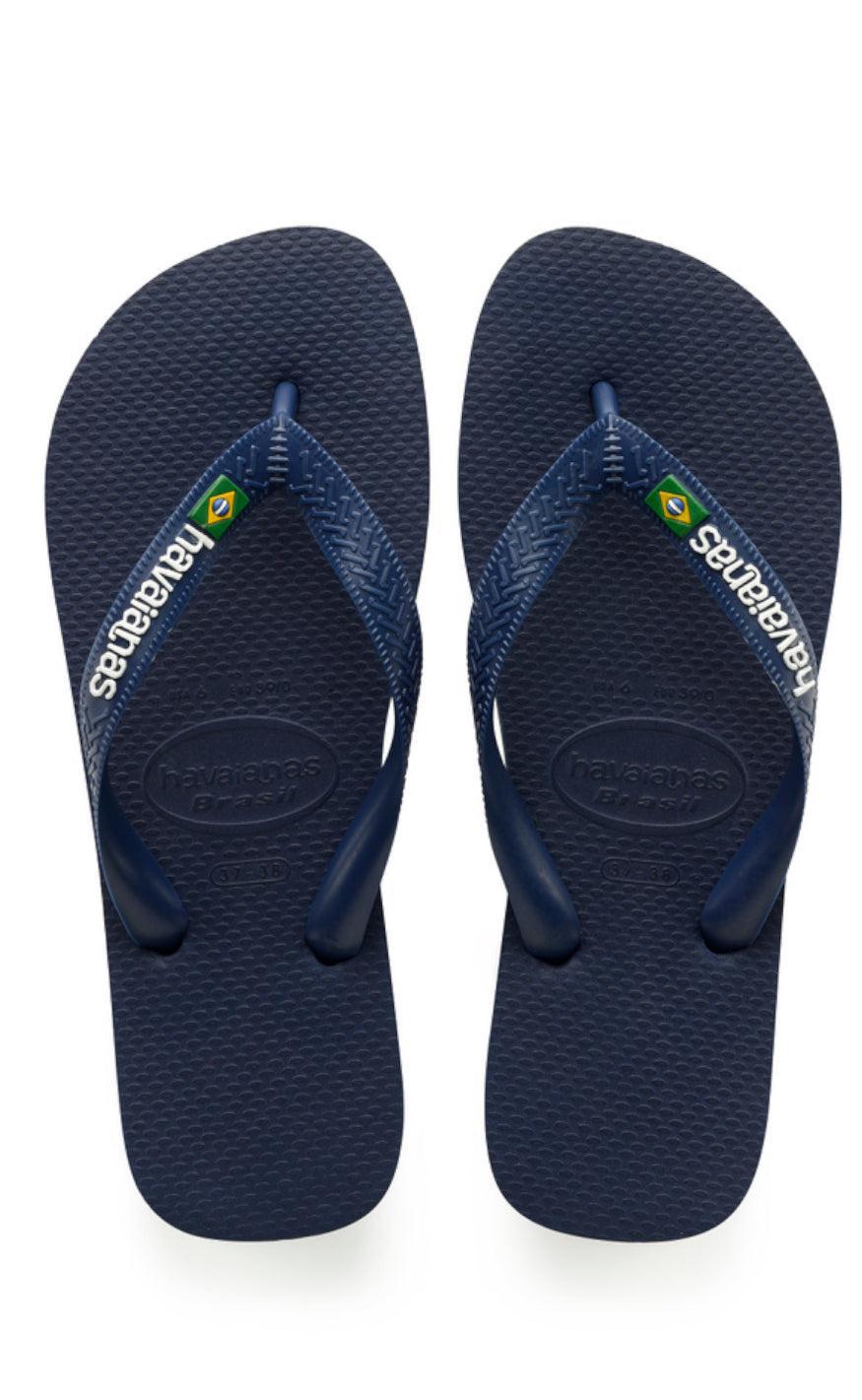 Havaianas Klipklapper Sandal Brasil Logo Navy Blue