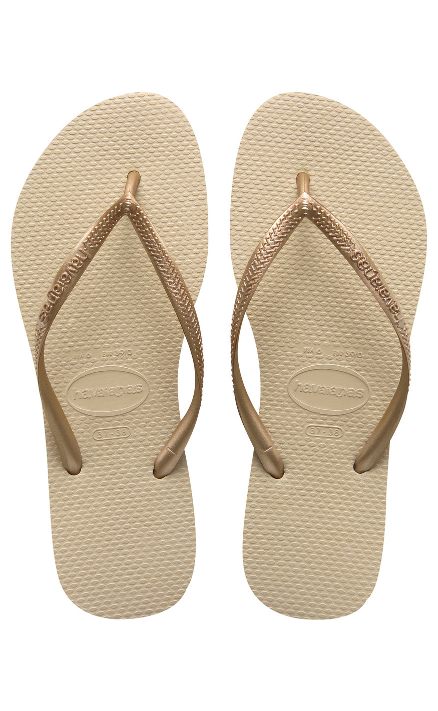 Havaianas Klipklapper   Sandal Slim Sandgrey    Gold