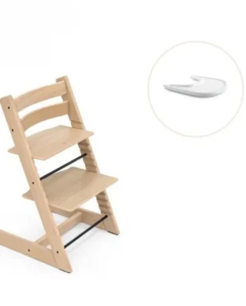 Højstol Inkl  Tray Natur Hvid
