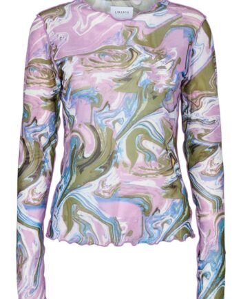 Liberte Bluse Mesh Purple Army Marble