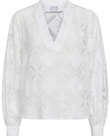 Love   Divine Bluse Love1307 Cream Lace