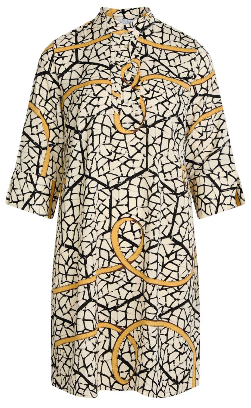 Love Divine Kjole Love622- Cream Graphic