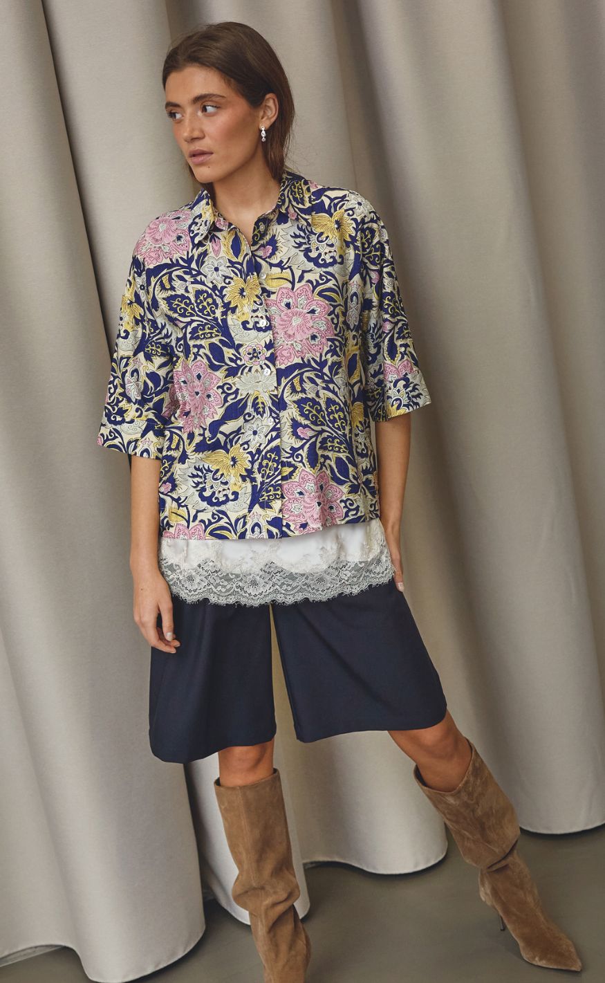 Love Divine Skjorte Love1338- Navy Paisley