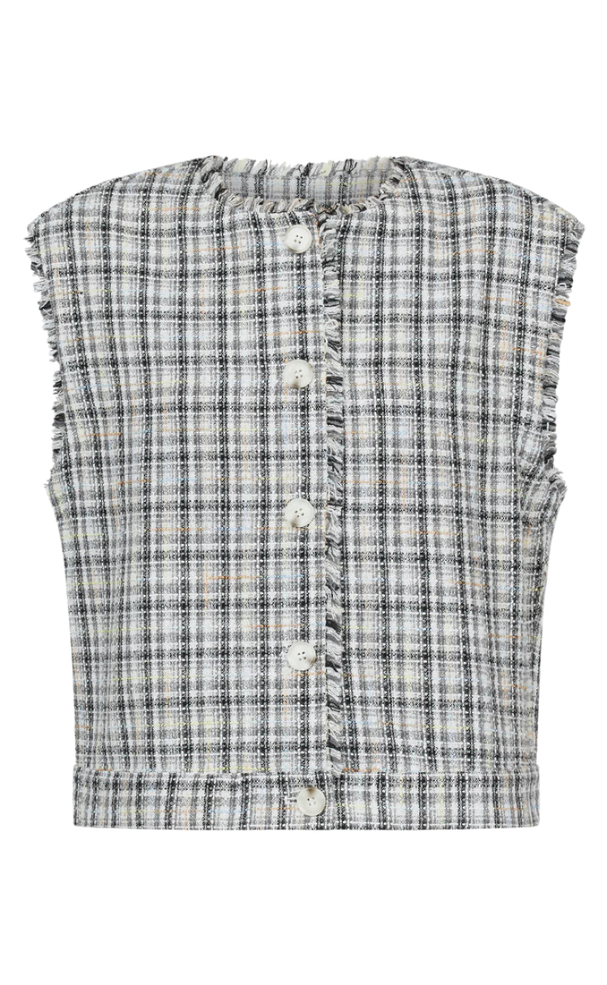 Love Divine Vest Love1265 Grey Check