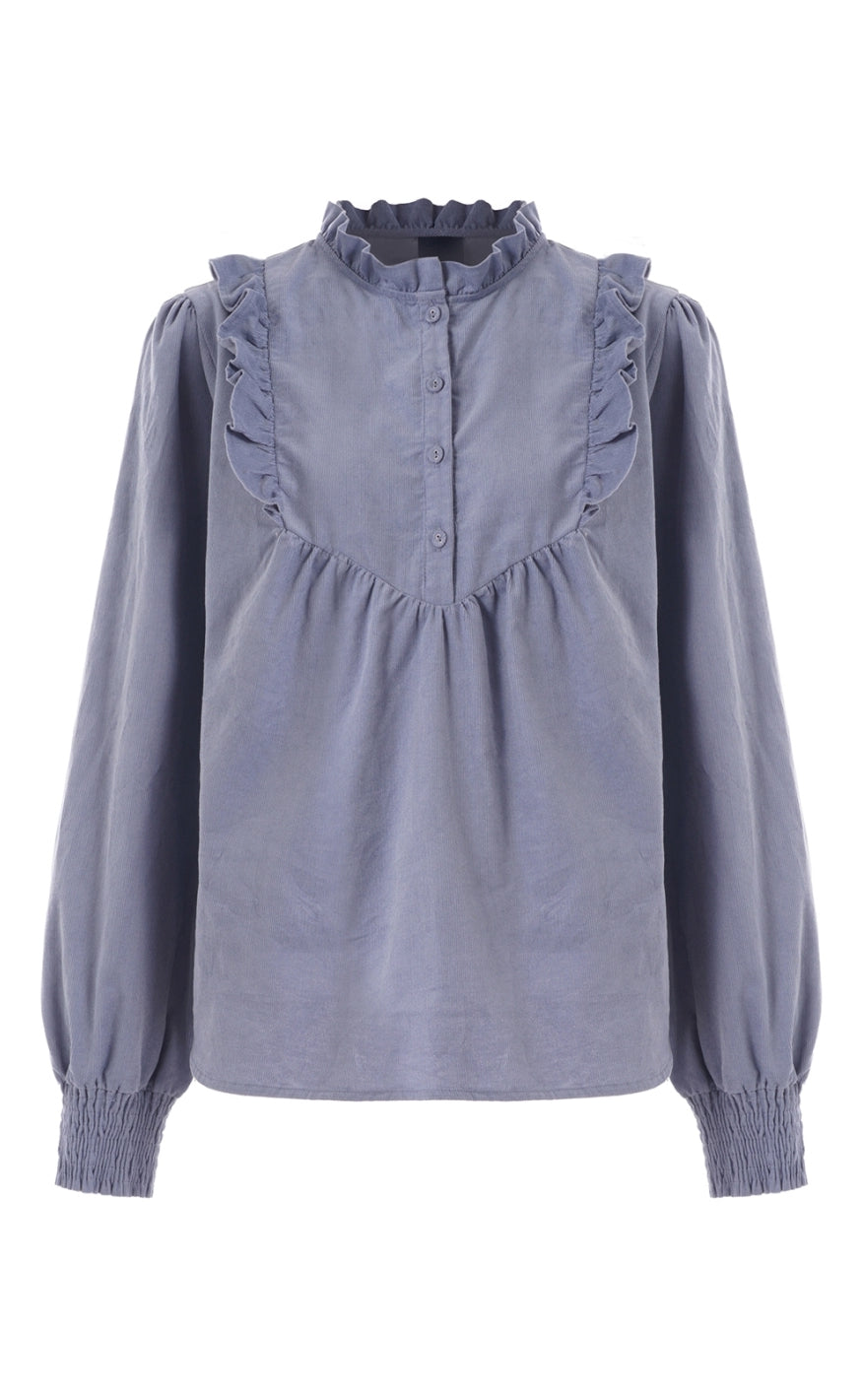Luxzuz Bluse Josefia Faded Denim