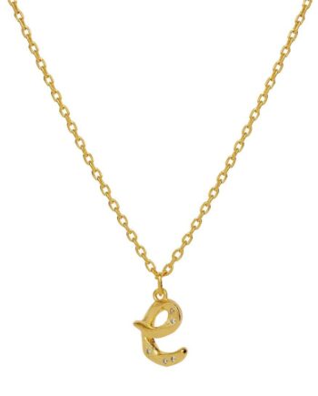 Maanesten Halskæde   Alphabet Gold Colour