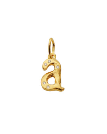 Maanesten Vedhæng Alphabet Gold Colour