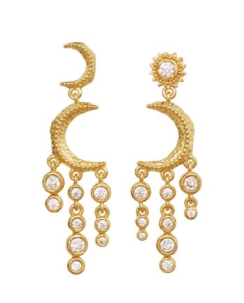 Maanesten øreringe Astrea Twinkle Gold Colour