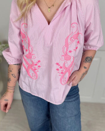 Marta Du Chateau Bluse Brooke Pink