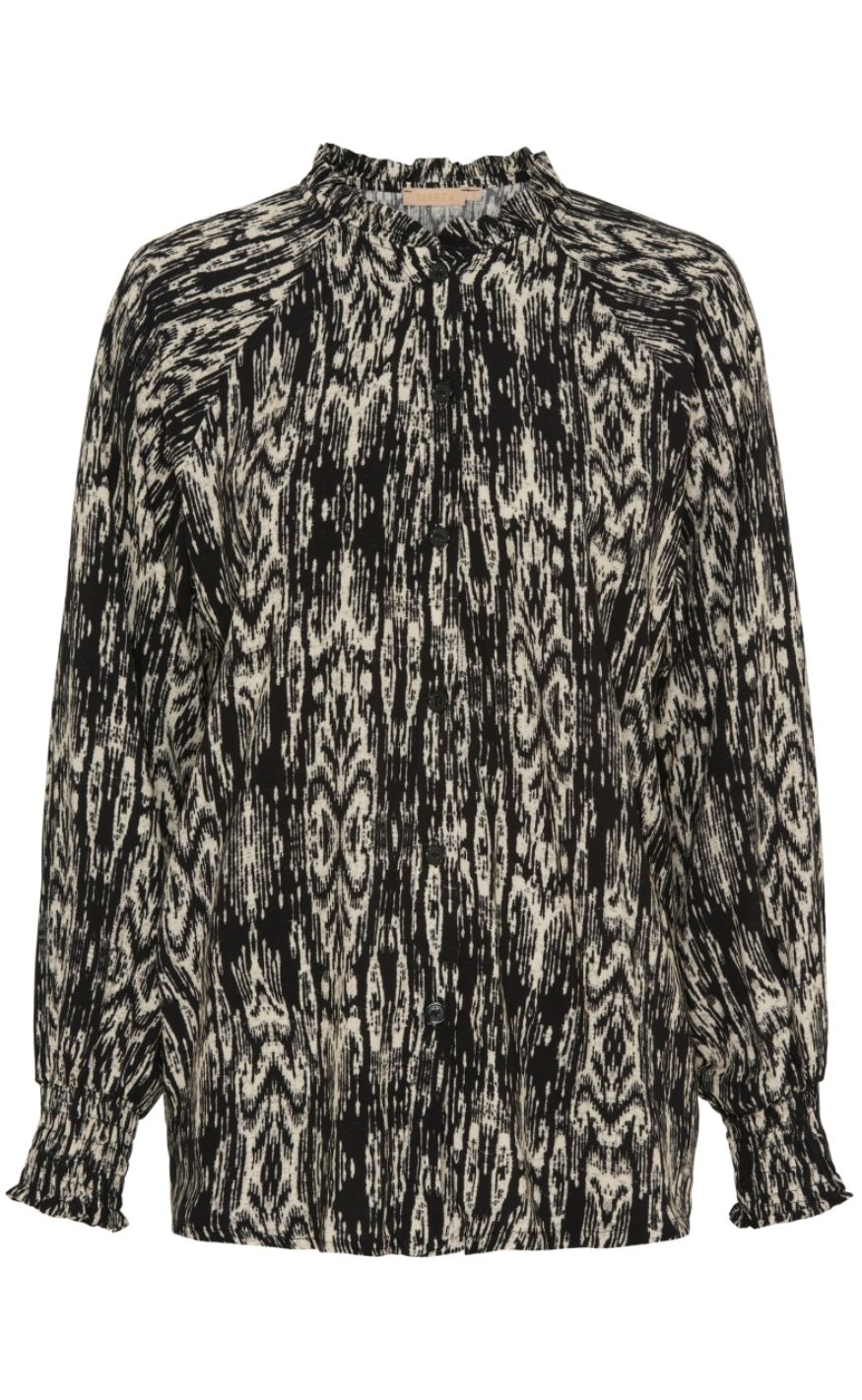 Marta Du Chateau Bluse Palma Leo Nero