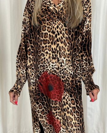 Marta Du Chateau Kjole Eloise Dress Moro Red Flower