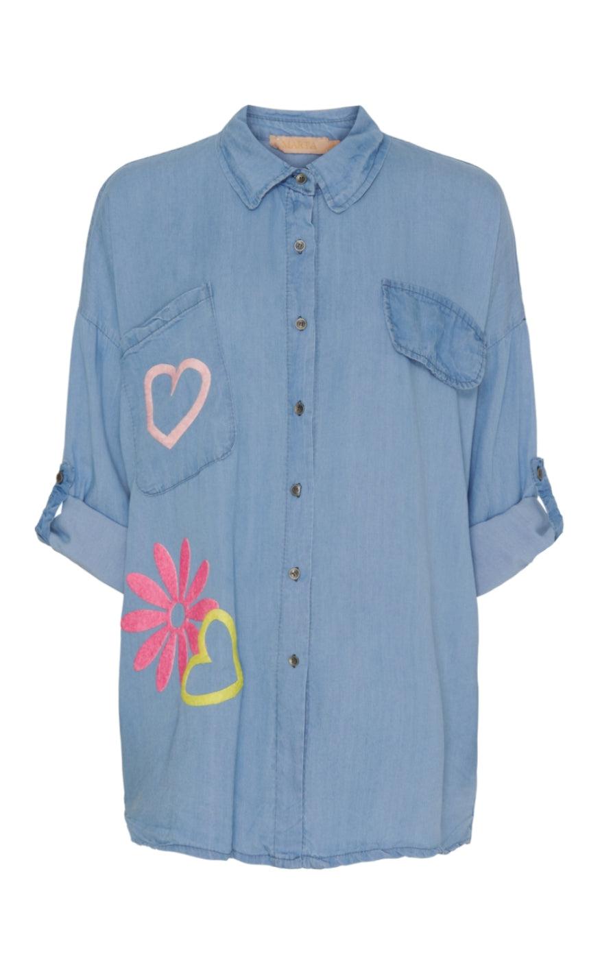 Marta Du Chateau Skjorte Giovanna Light Blue