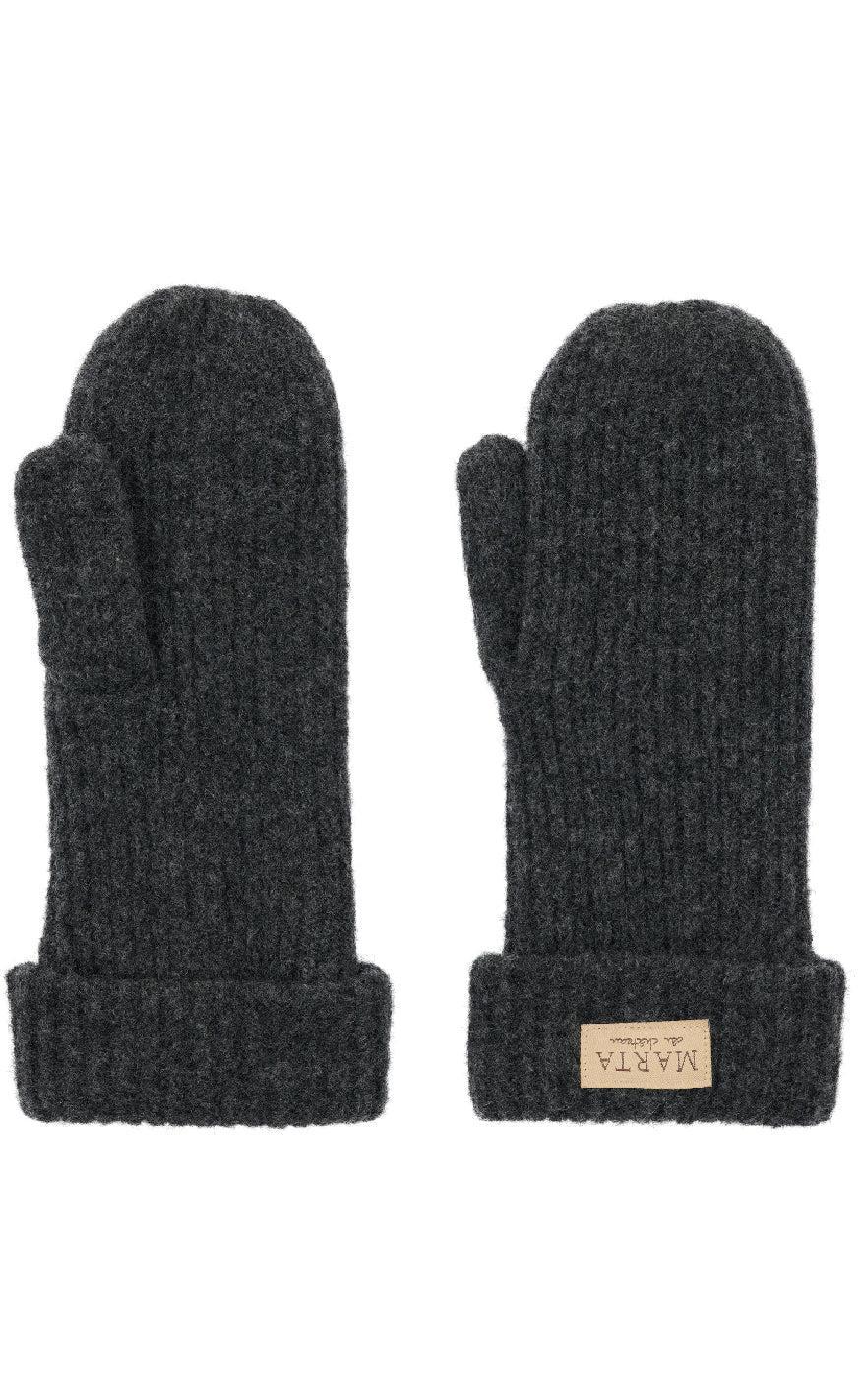 Marta Du Chateau Vanter Knit Mitten Dark Grey