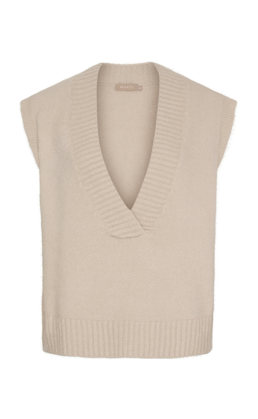 Marta Du Chateau Vest Lila Beige