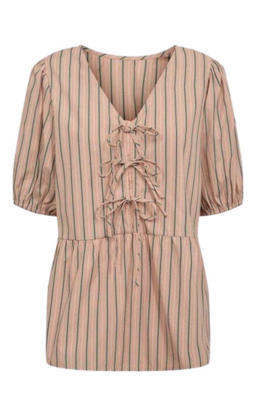 Moves Bluse Strimma Bleached Apricot