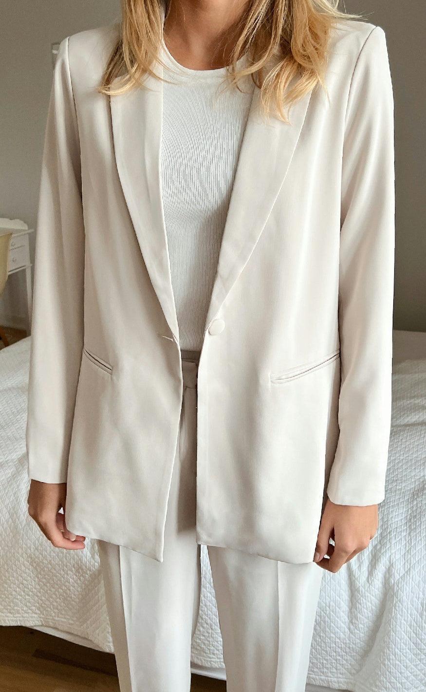 Neo Noir Blazer Avery Woven Ivory