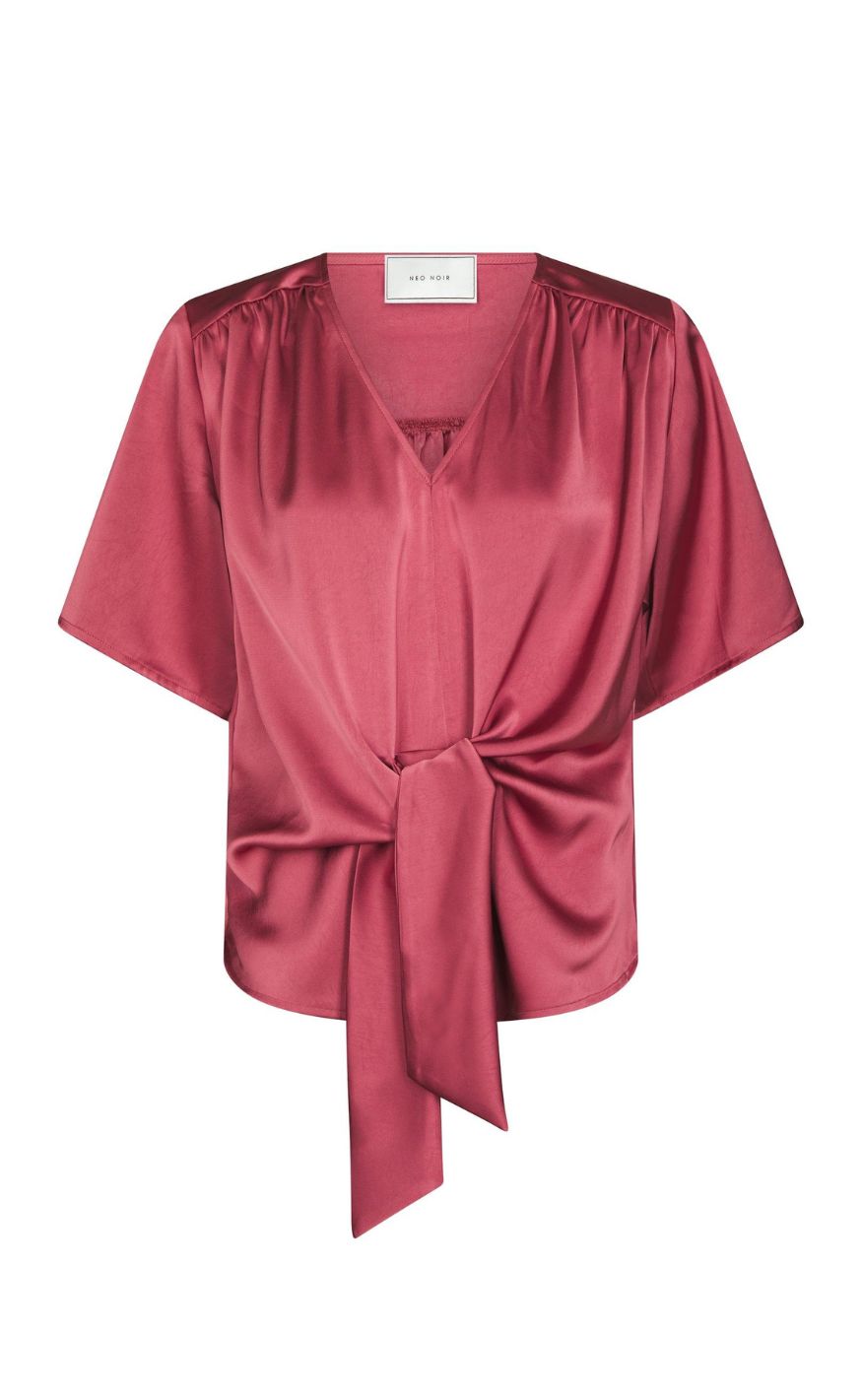 Neo Noir Bluse Casadia Heavy Sateen Cherry Pink