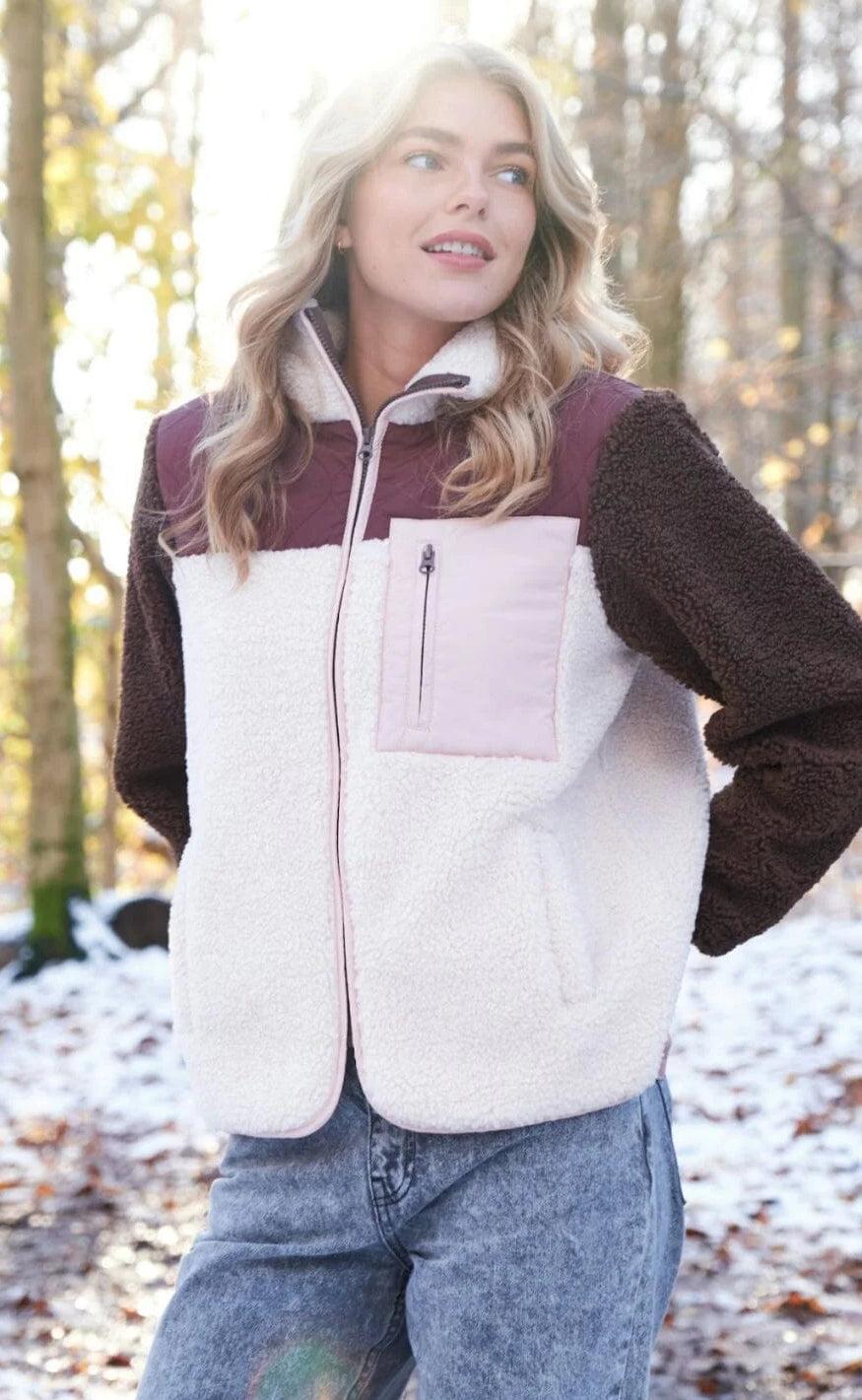 Neo Noir Jakke Eagle Teddy Burgundy