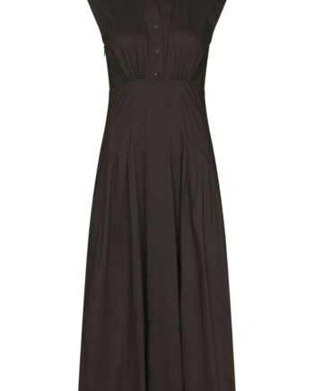 Neo Noir Kjole Irena Poplin Chocolate Brown