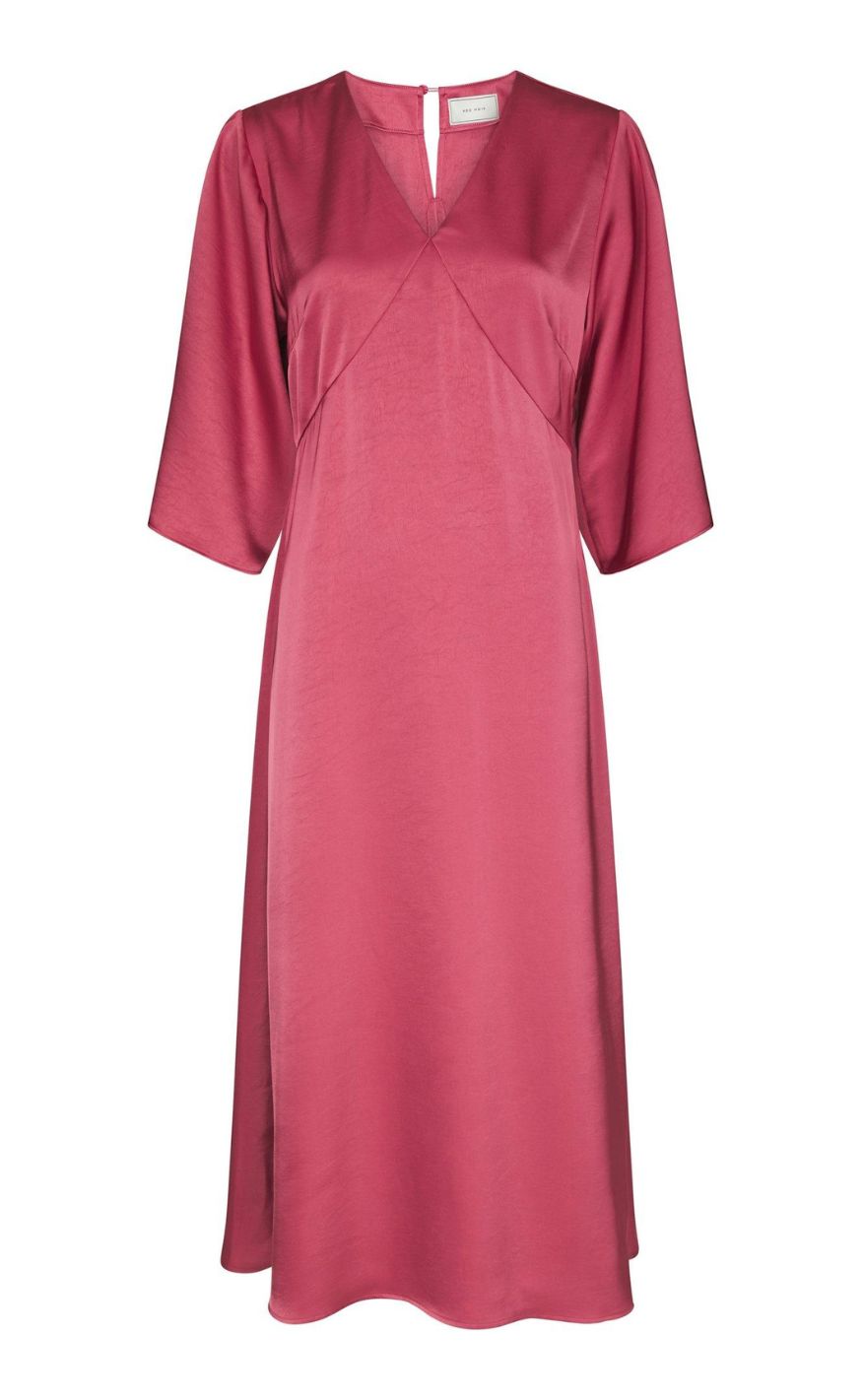 Neo Noir Kjole Remara Heavy Sateen Cherry Pink