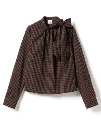 Noella Bluse Kesha Ls Cari Brown Check