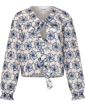 Noella Bluse Krisina White Blue Combo