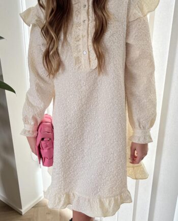 Noella Kjole Reno Ruby Ruffle Cream