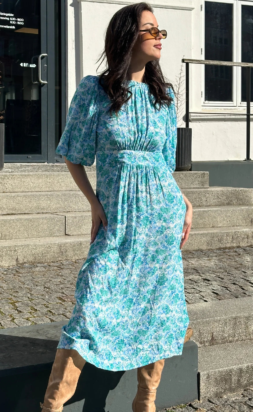 Noella Kjole Ruth Cindy Blue Print