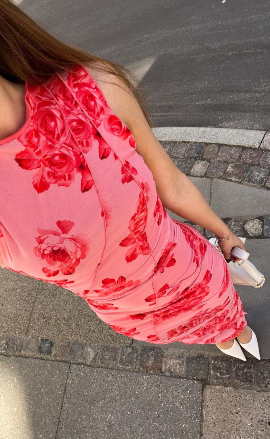 Noella Kjole Sutton Rose Print