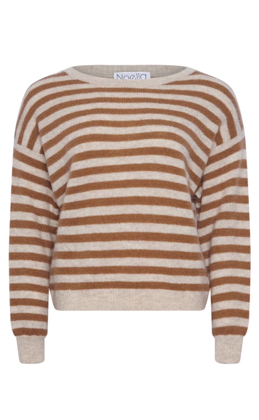 Noella Strik Juliana Knit Grey Brown Stripe
