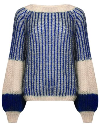 Noella Sweater Liana Cream Cobalt Blue
