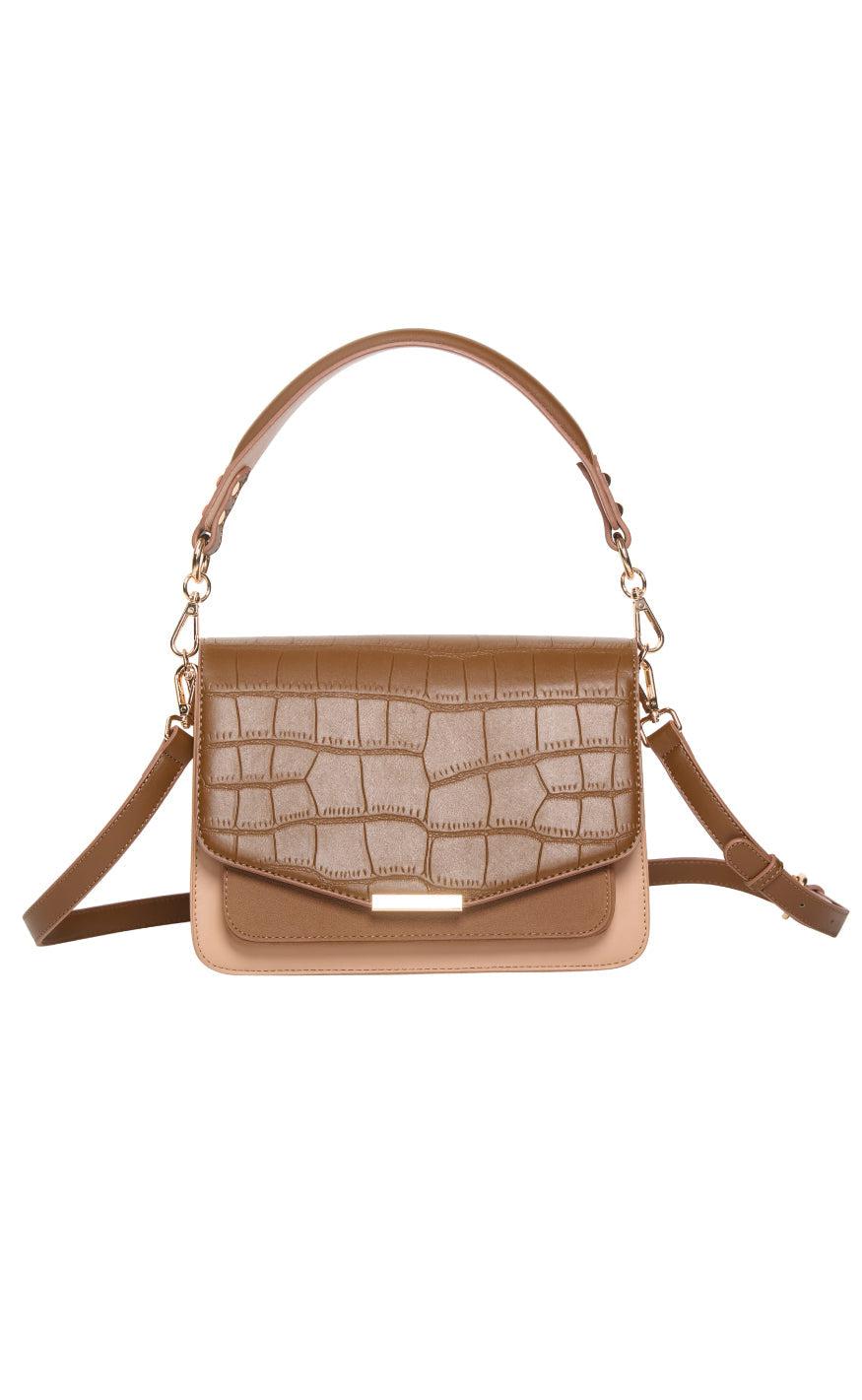 Noella Taske Blanca Multi Compartment Dark Brown Croco