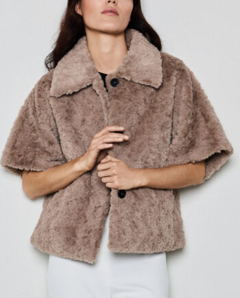 Notyz Jakke Faux Fur Taupe