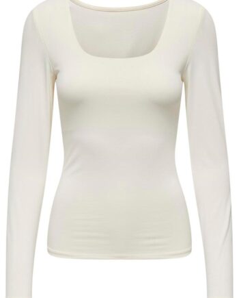 Only Bluse Lea Deep   Ways Cloud Dancer
