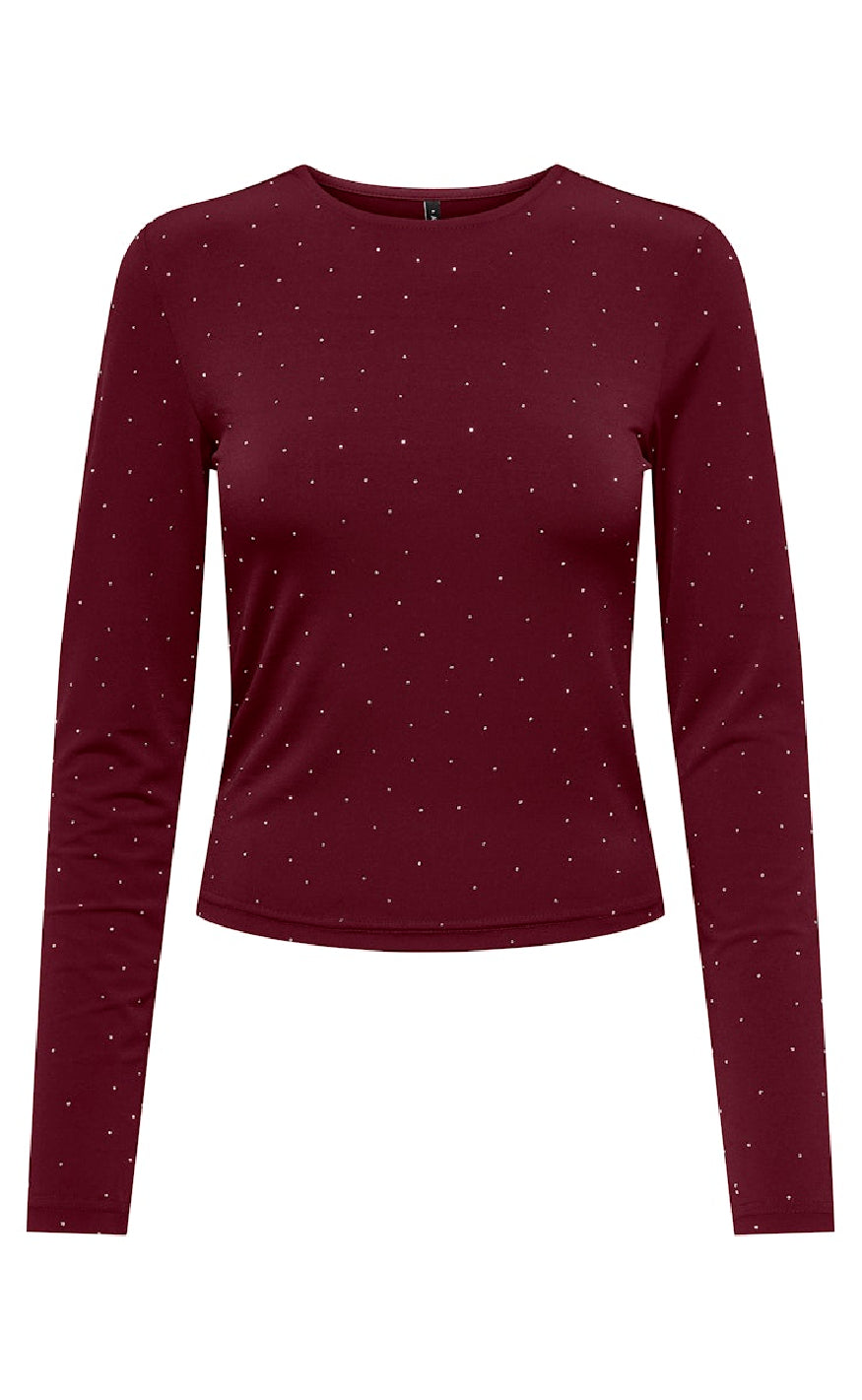 Only Bluse Zita Cabernet Silver Rhinstones