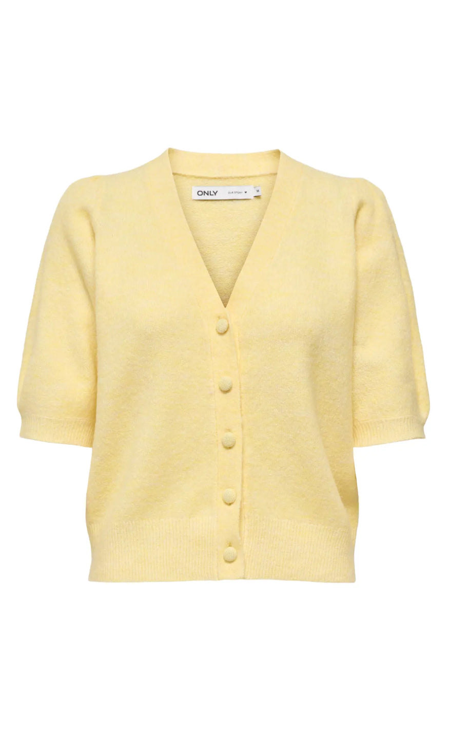 Only Cardigan Liva Mellow Yellow Melange