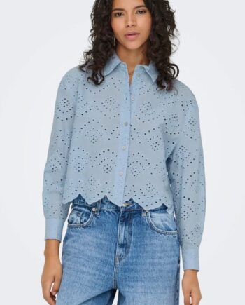 Only Skjorte Alais Cashmere Blue